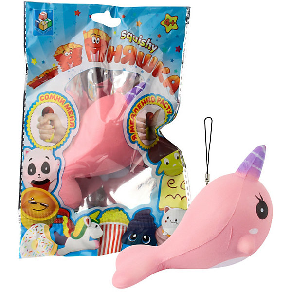 

Игрушка-антистресс 1Toy "Мммняшка" Китёнок в колпачке, Розовый