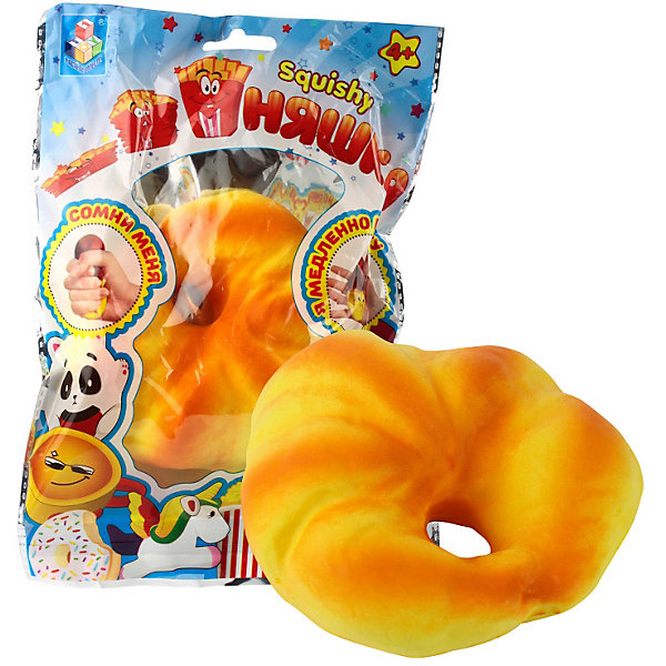 

Игрушка-антистресс 1Toy "Мммняшка" Рогалик, Желтый