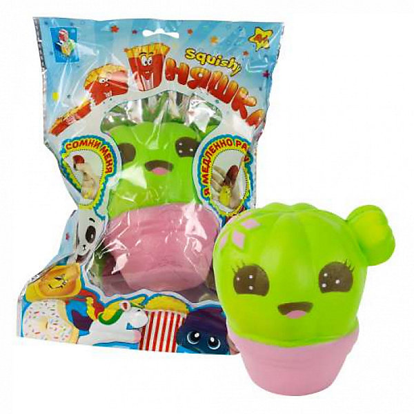 

Игрушка-антистресс 1Toy "Мммняшка" Кактус, Зеленый