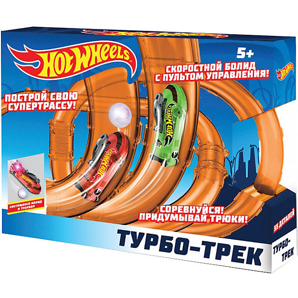 

Турбо-трек 1Toy "Hot Wheels" на ИК управлении, 55 деталей, Разноцветный