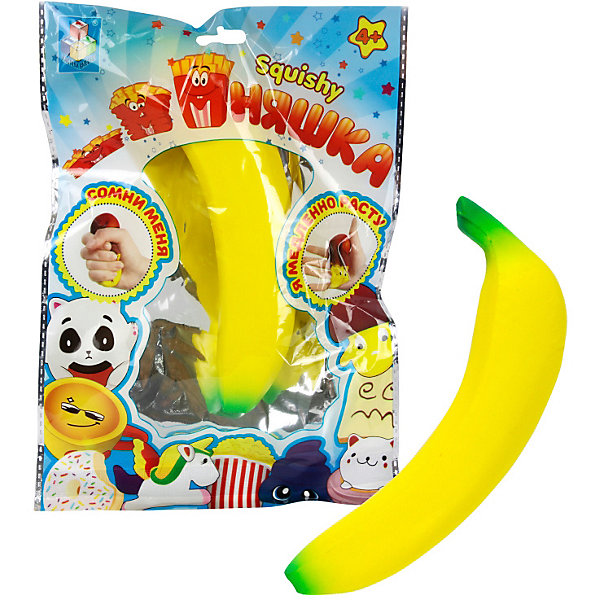

Игрушка-антистресс 1Toy "Мммняшка" Банан, Желтый