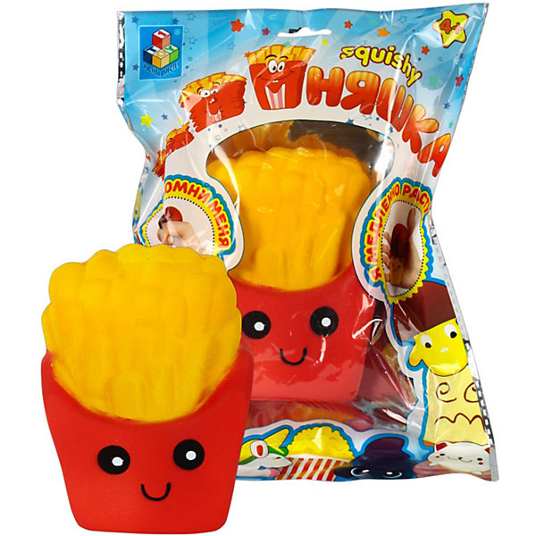 

Игрушка-антистресс 1Toy "Мммняшка" Картофель фри, Желтый