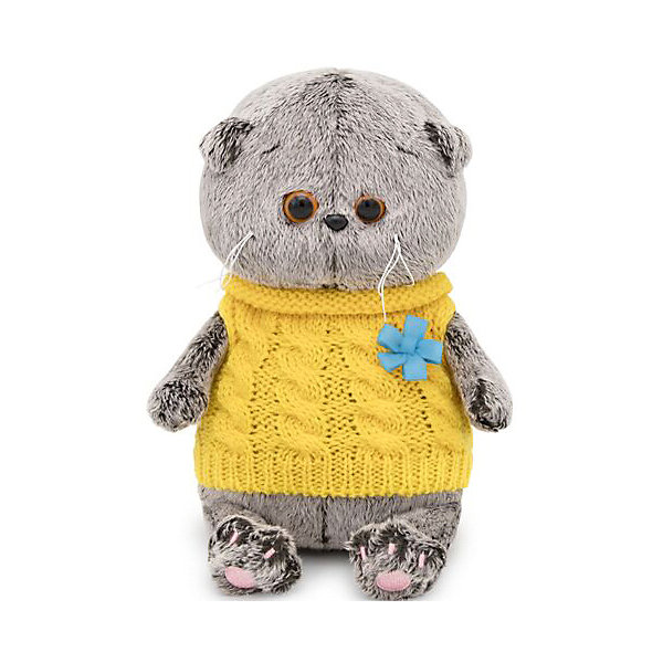 

Мягкая игрушка Budi Basa Кот Басик Baby в жилетке, 20 см, Коричневый