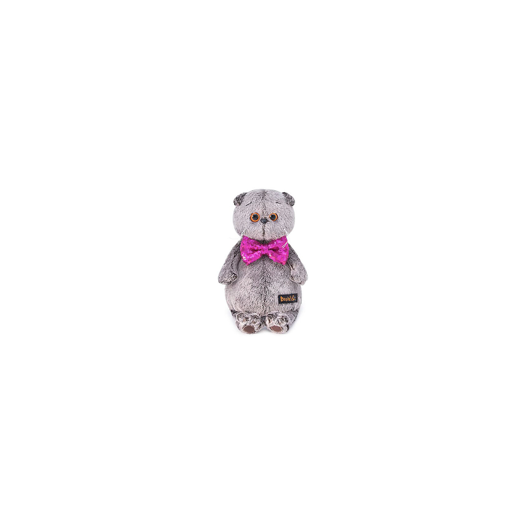 фото Мягкая игрушка Budi Basa Кот Басик в галстуке-бабочке в пайетках, 19 см