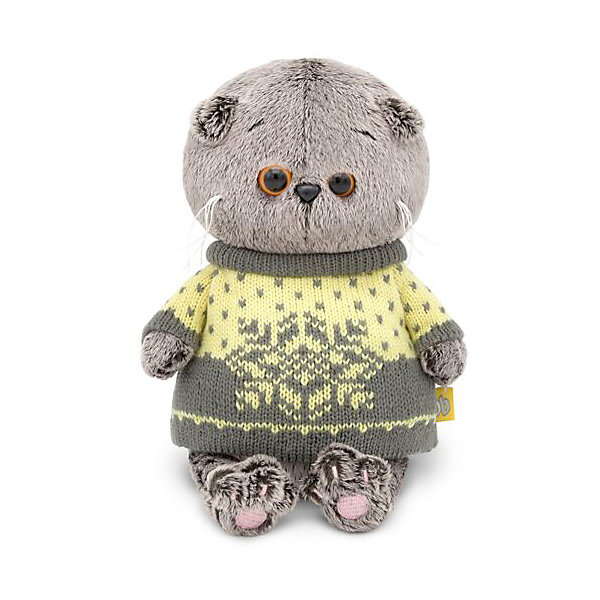 

Мягкая игрушка Budi Basa Кот Басик Baby в свитере, 20 см, Коричневый