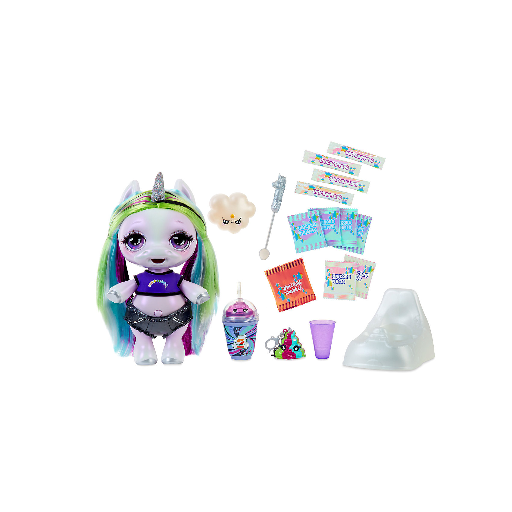 фото Игровая фигурка MGA Entertainment "Poopsie Surprise Unicorn" Единорог голубой/фиолетовый, в закрытой упаковке