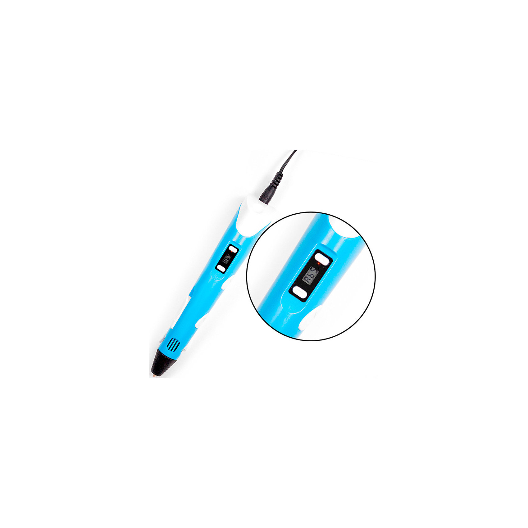 фото 3D ручка Spider Pen LITE с ЖК дисплеем, голубая