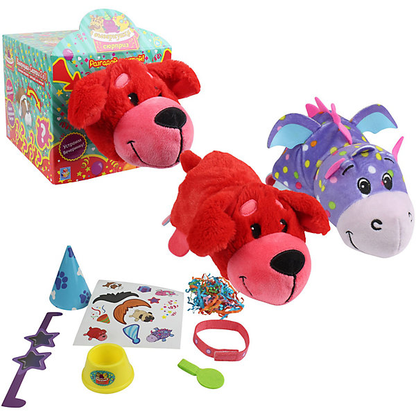 

Игровой набор 1toy "Вывернушка-Сюрприз" Красный сеттер, с аксессуарами, Разноцветный
