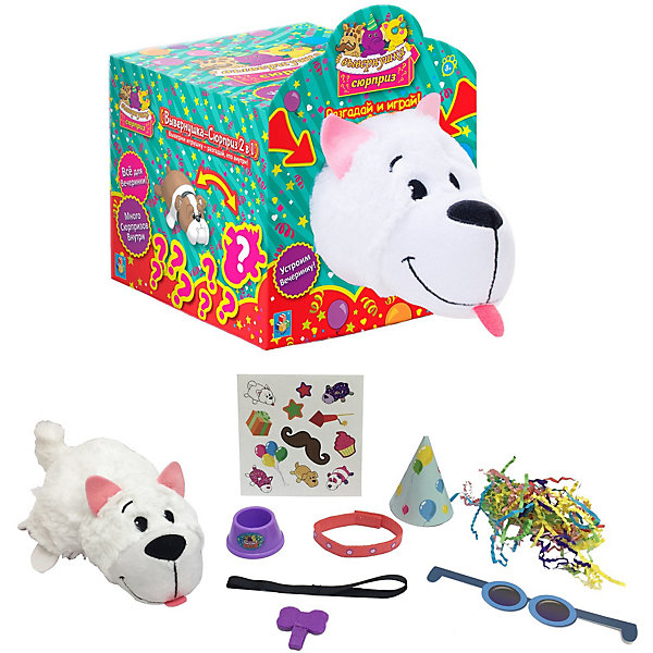 

Игровой набор 1toy "Вывернушка-Сюрприз" Хаски, с аксессуарами, Разноцветный