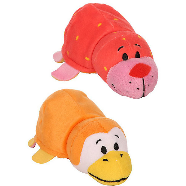 фото Мягкая игрушка-вывернушка 1toy "Ням-Ням" Морской котик с ароматом клубники-Пингвинчик с ароматом апельсиновой