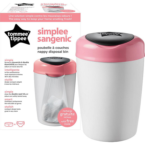 

Утилизатор Tommee Tippee Simplee, розовый, Разноцветный, Утилизатор Tommee Tippee Simplee, розовый