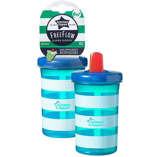 Tommee Tippee Стакан-поильник Tommee Tippee Super Sipper с 6 мес, 300 мл, бирюзовый