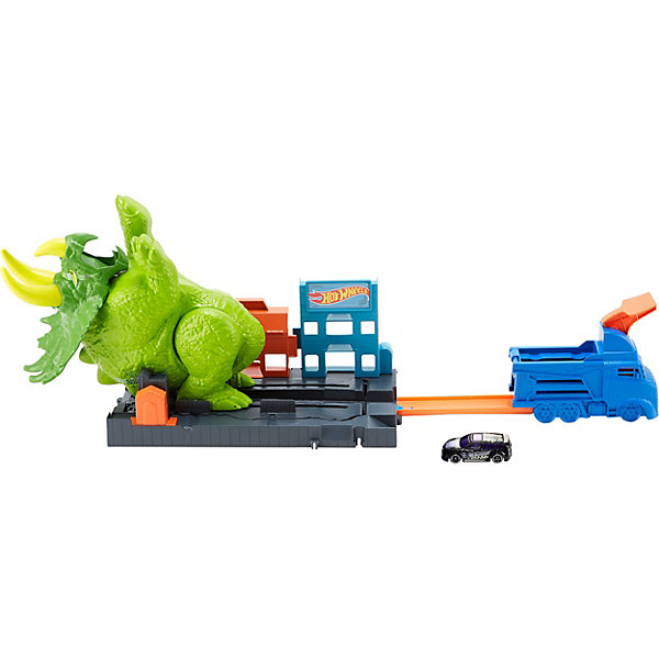 

Автотрек Hot Wheels "Сити" Разгневанный трицератопс