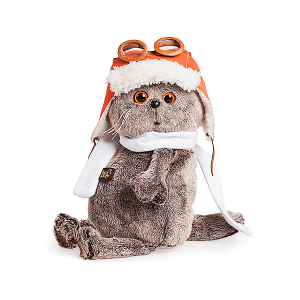

Мягкая игрушка Budi Basa Кот Басик в шлеме и шарфе, 22 см, Коричневый