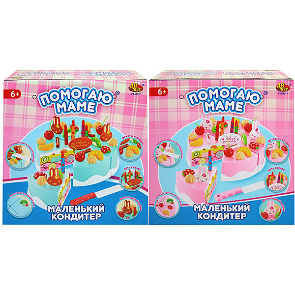 

Игровой набор ABtoys "Помогаю Маме" Торт с аксессуарами, 37 предметов, Разноцветный
