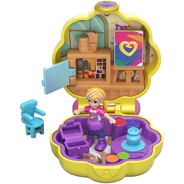 

Игровой набор Polly Pocket Smart Stick, жёлтый цветок