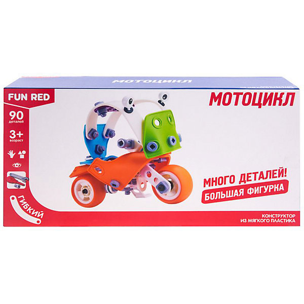 фото Гибкий конструктор Fun Red Мотоцикл, 90 деталей