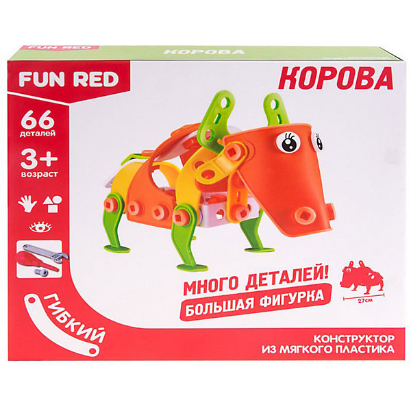 фото Гибкий конструктор Fun Red Корова, 66 деталей