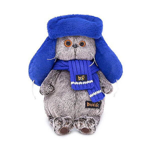 

Мягкая игрушка Budi Basa Кот Басик в меховой шапке, 22 см, Коричневый