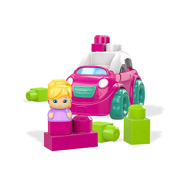 

Маленькая машинка Mega Bloks "First Builders" Розовый кабриолет