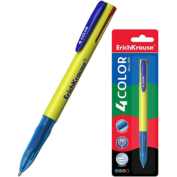 

Шариковая ручка ErichKrause "4 Color", 4 цвета, Разноцветный