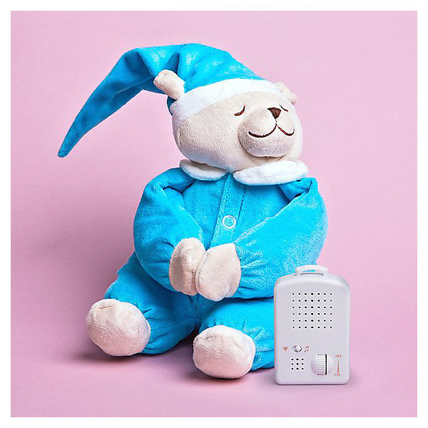 

Игрушка для сна Doodoo с ночником Мишка Лу, голубая, Голубой