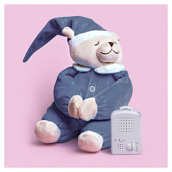 

Игрушка для сна Doodoo с ночником Мишка Симон, джинсовая, Синий