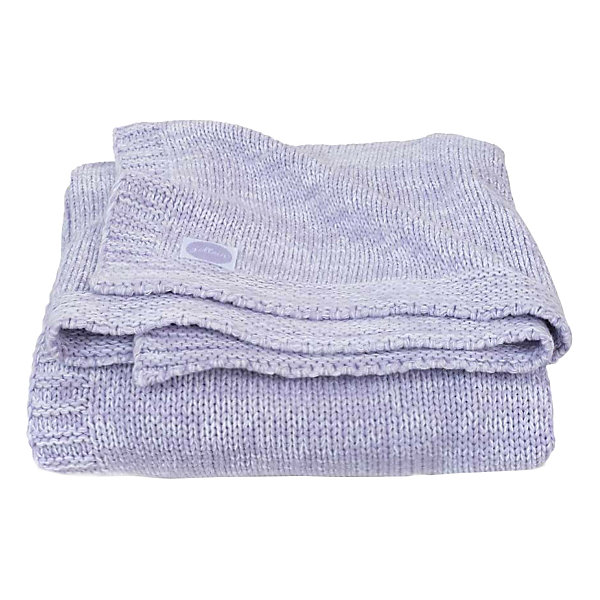 фото Вязаный плед Jollein "Melange knit" soft lilac, 75x100 см