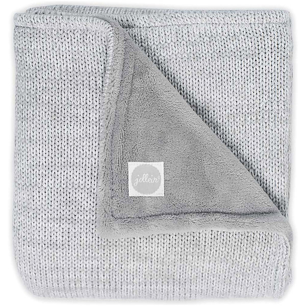 

Вязаный плед с мехом Jollein "Melange knit" soft grey, 75х100 см, Серый