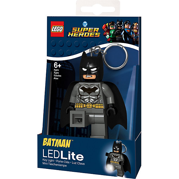 

Брелок-фонарик для ключей LEGO DC Super Heroes: Grey Batman, Серый