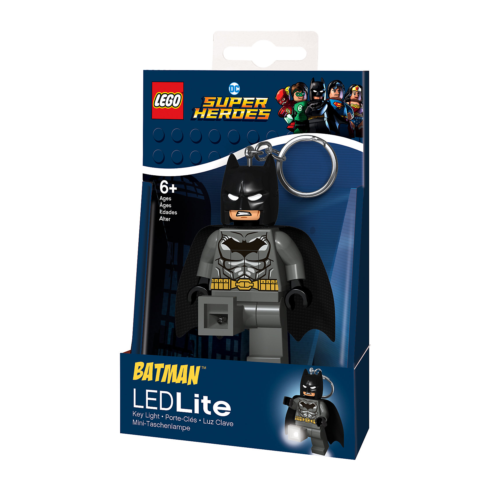 

Брелок-фонарик для ключей Lego DC Super Heroes: Grey Batman, Серый
