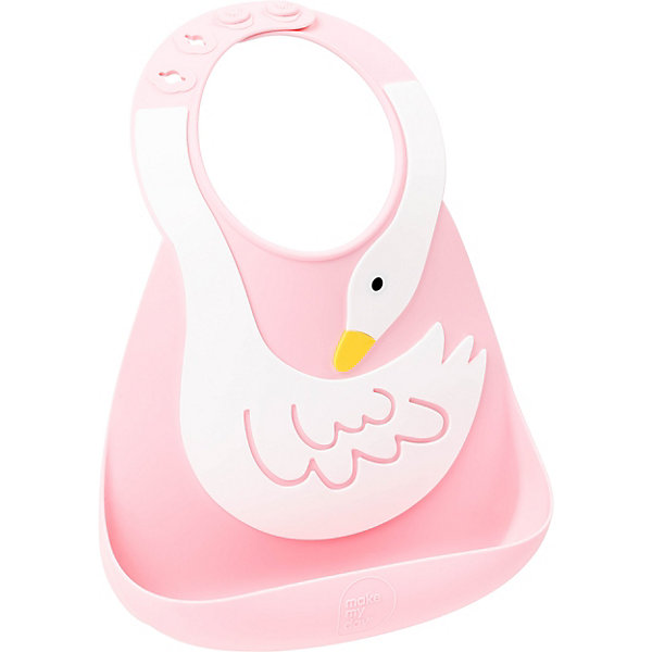 

Нагрудник Baby Bib Swan, Розовый/белый