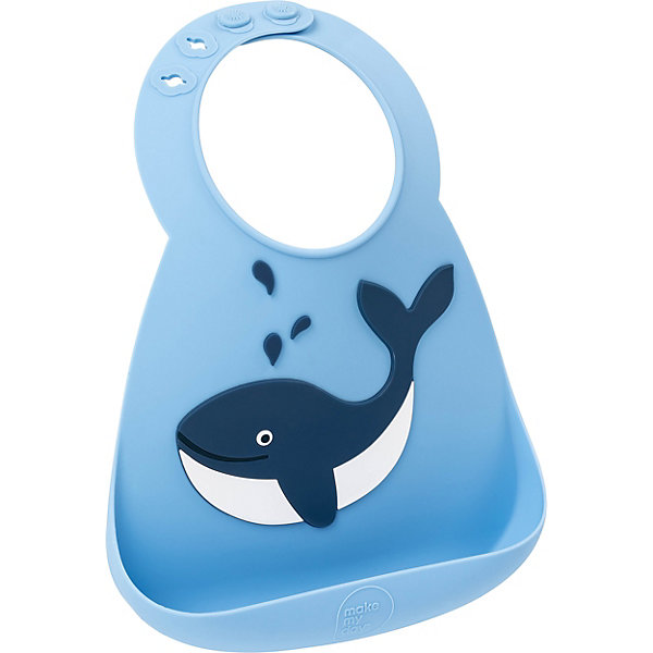 

Нагрудник Baby Bib Whale, Голубой