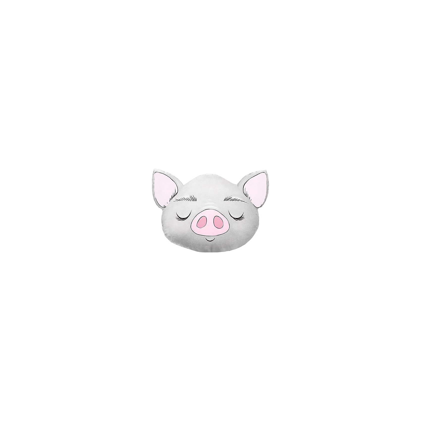 фото Подушка Ligra "Свинка" ручной работы, 50х55 см, серая Ligrasweethome
