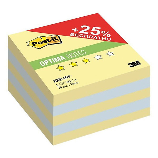 Бумага для заметок с липким слоем "Post-It Optima" Осень, канареечный жёлтый, 500 листов 3М 10627270