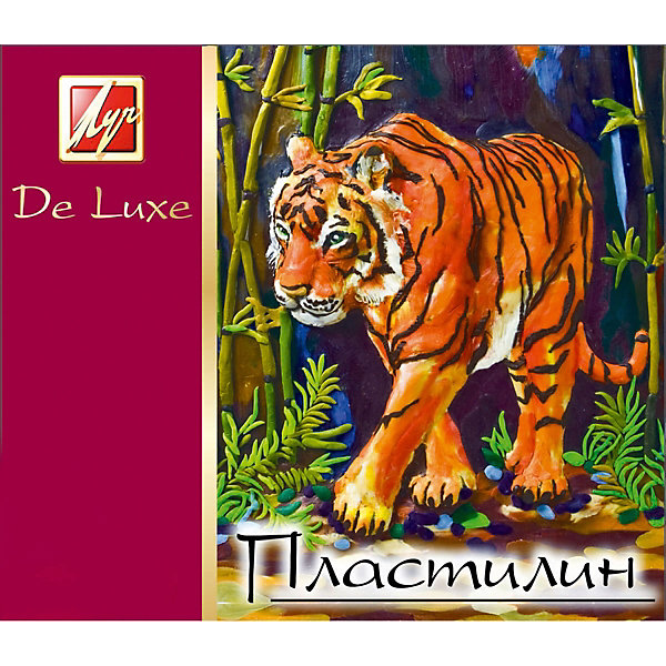 

Пластилин Луч "De Luxe" со стеком, 12 цветов, Розовый