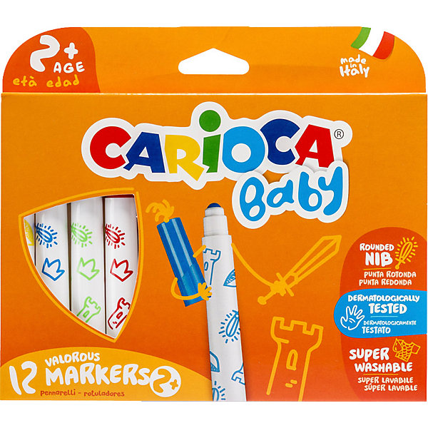 

Набор суперсмываемых фломастеров Carioca "Baby", 12 цветов, Оранжевый