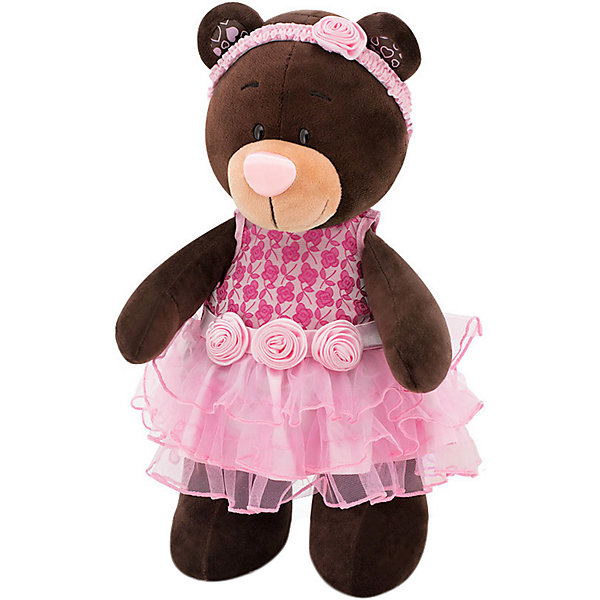 

Мягкая игрушка Orange Choco & Milk Мишка Milk: Розовый букет, 30 см, Коричневый