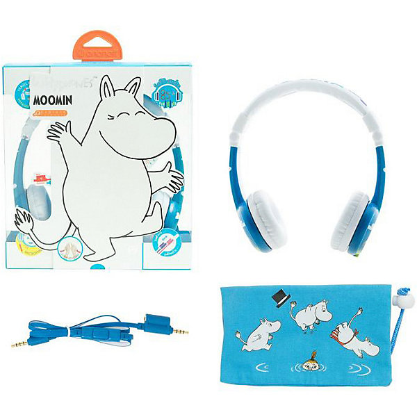 фото Наушники BuddyPhones Foldable Moomin, синий