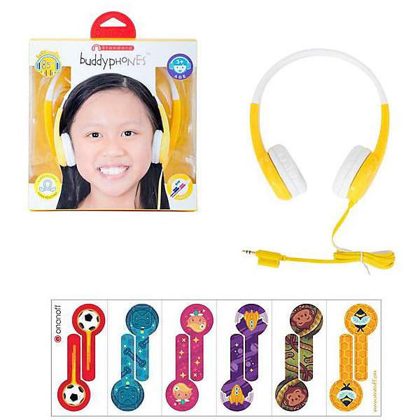 

Наушники BuddyPhones Standart Yellow, желтые, Желтый