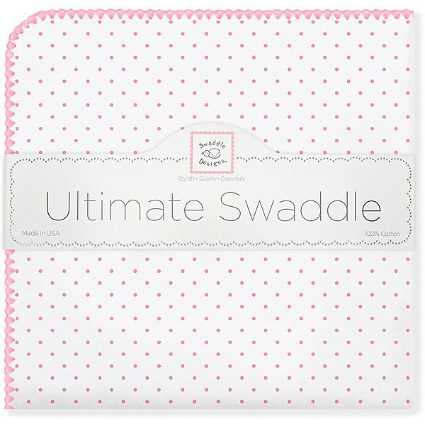 

Фланелевая пеленка SwaddleDesigns Bt. Pink Polka Dot, Розовый