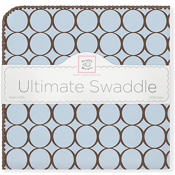 

Фланелевая пеленка SwaddleDesigns Blue, 110х110 см, Голубой