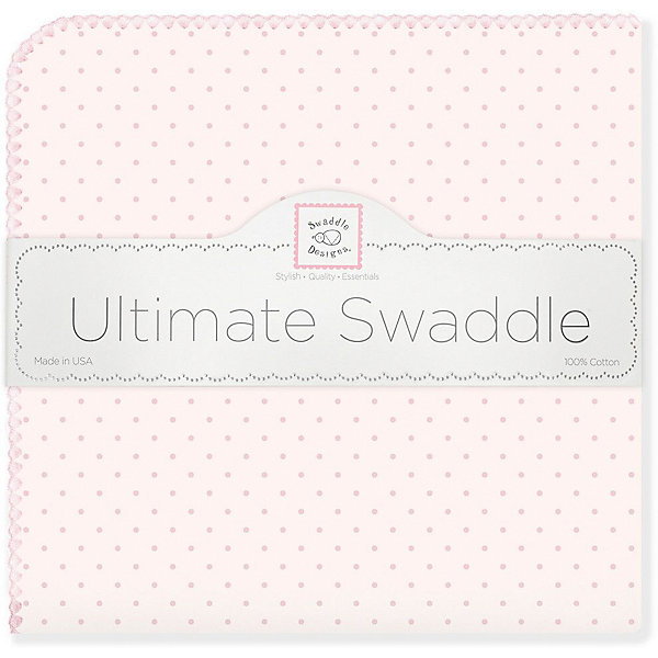 фото Фланелевая пеленка SwaddleDesigns Pink Dot, 110х110 см