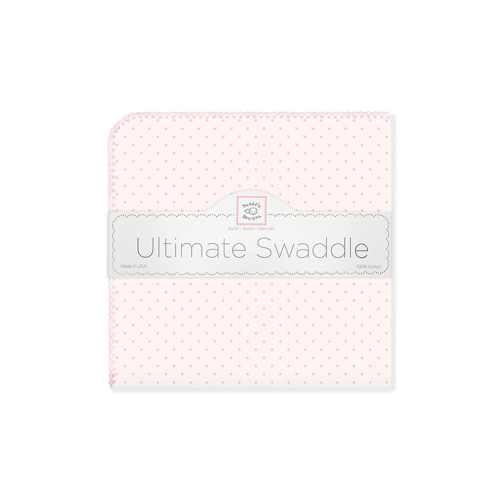 фото Фланелевая пеленка SwaddleDesigns Pink Dot, 110х110 см