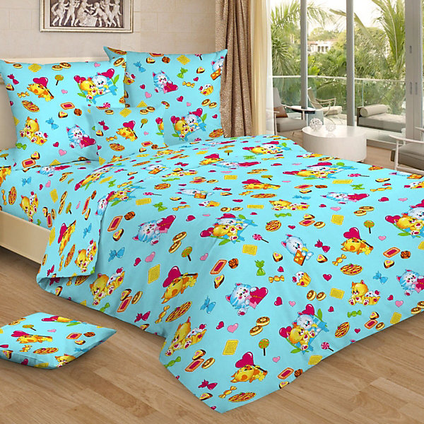 

Постельное белье 1,5сп Letto Сластена, голубой