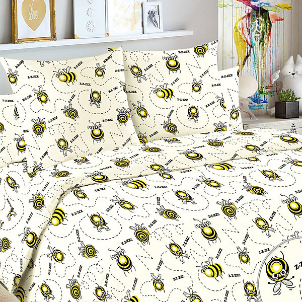 

Детское постельное белье 1,5 сп Letto, Жужу, Желтый