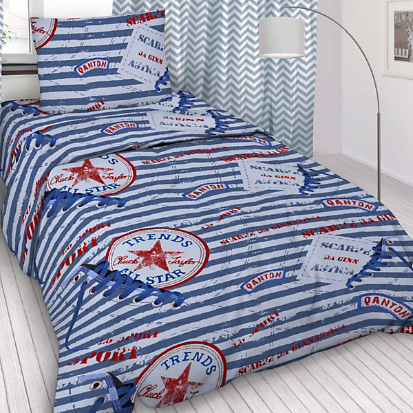 

Детское постельное белье 1,5 сп Letto, Звезда, голубой