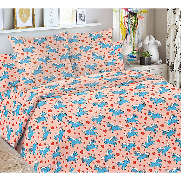 

Детское постельное белье 1,5 сп Letto, Единорог