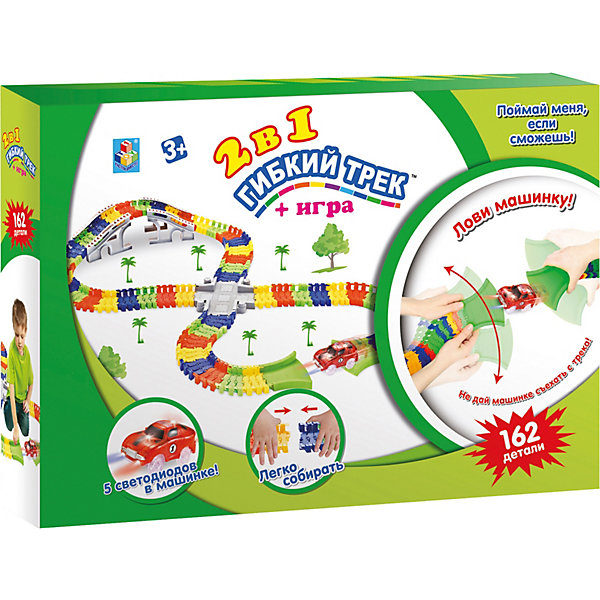 

Гибкий трек 1Toy "Большое путешествие", 162 детали, Разноцветный