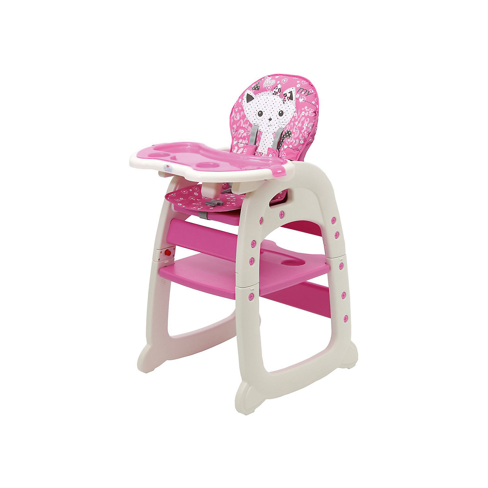 Стульчик для кормления Polini Kids 460 розовый